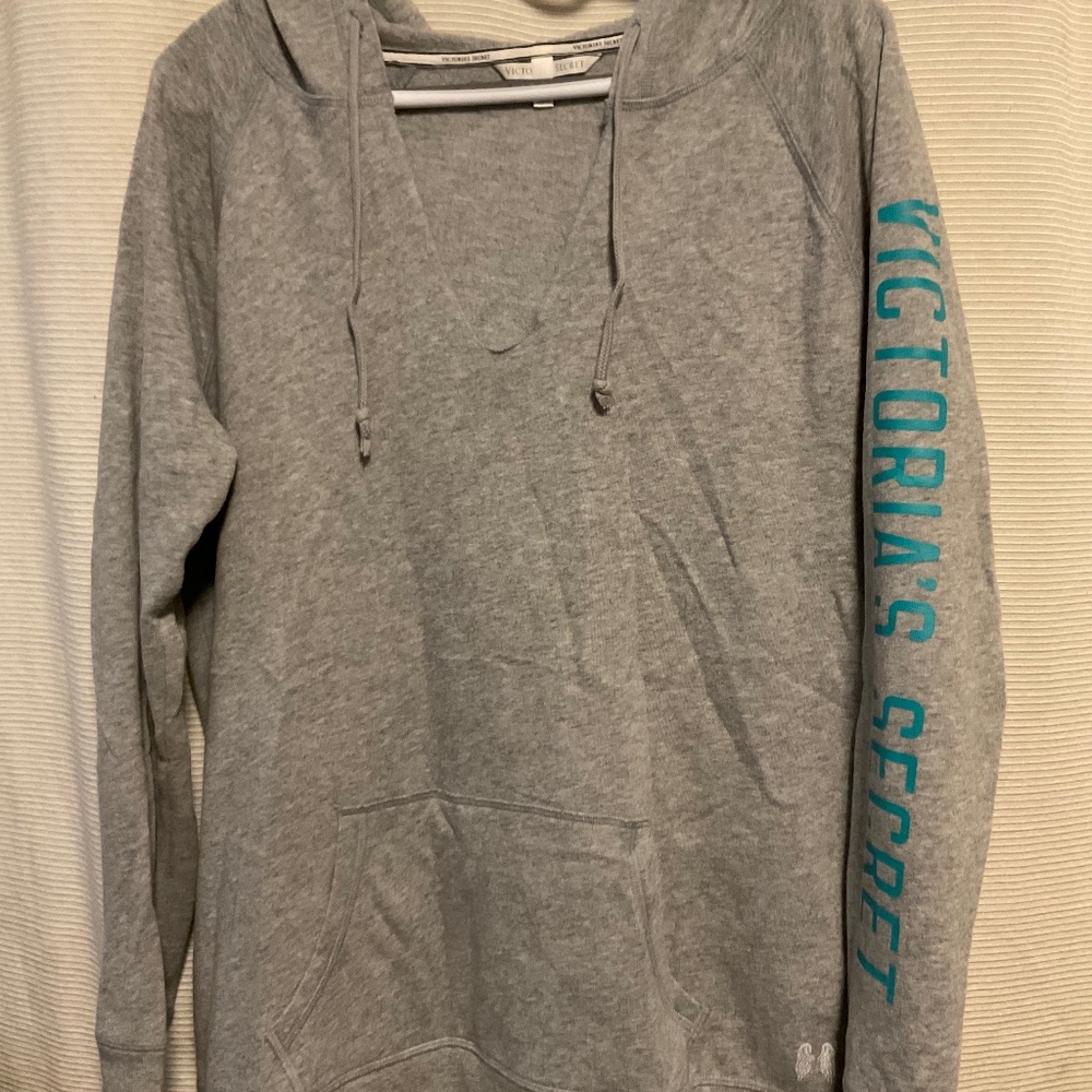 Victoria’s Secret Heather Grey Hoody Sweatshirt